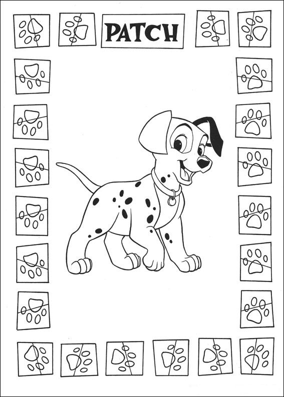 Plansa de colorat cu 102 Dalmatieni 43 61